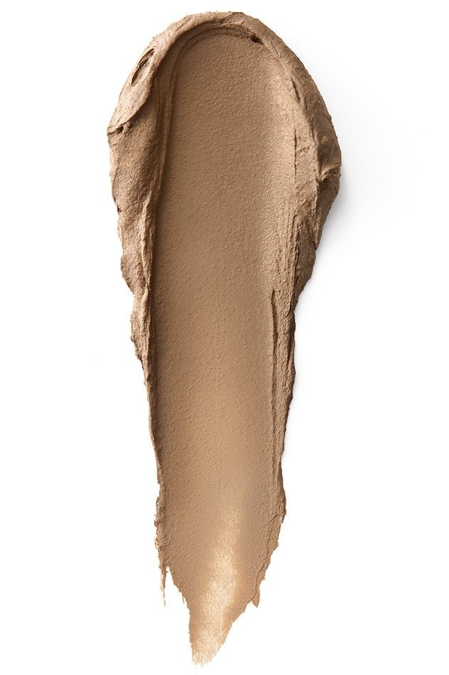 Airy texture of the Maybelline Superfluff eyebrow mousse in blonde