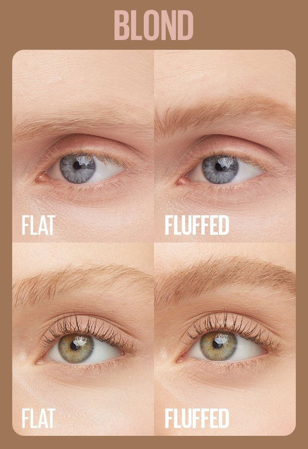 Maybelline Superfluff Brow Mousse in Blonde applied on blonde browhair