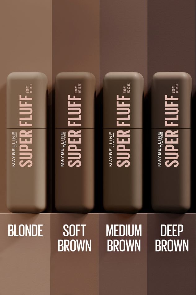 All 4 shades of the Superfluff Brow Mousse available in Australia