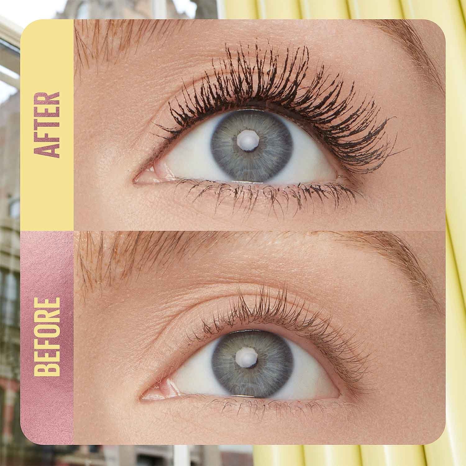 Colossal Bubble Washable Mascara before and after