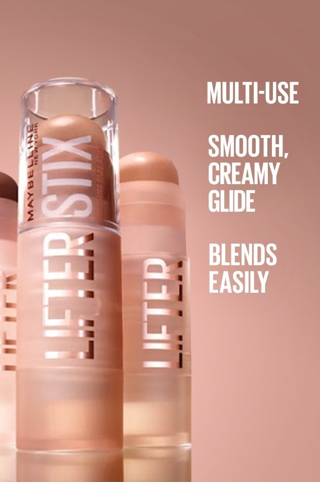Creamy glide and easy blending with Maybelline Lifter Stix makeup sticks