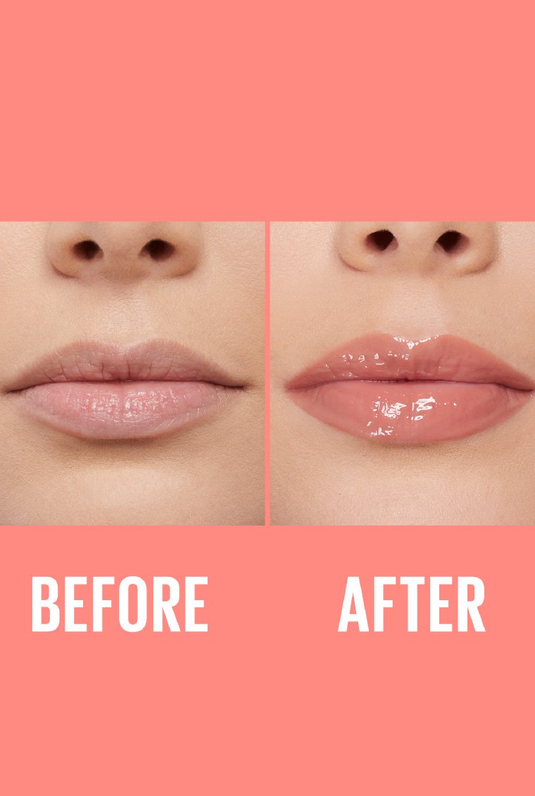Maybelline Lifter Gloss Lip Gloss before and after Light skin