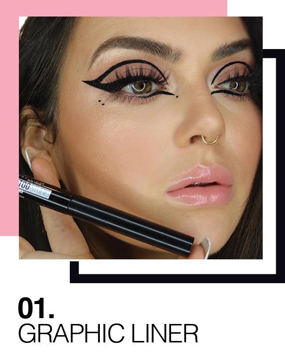 festival look graphic liner